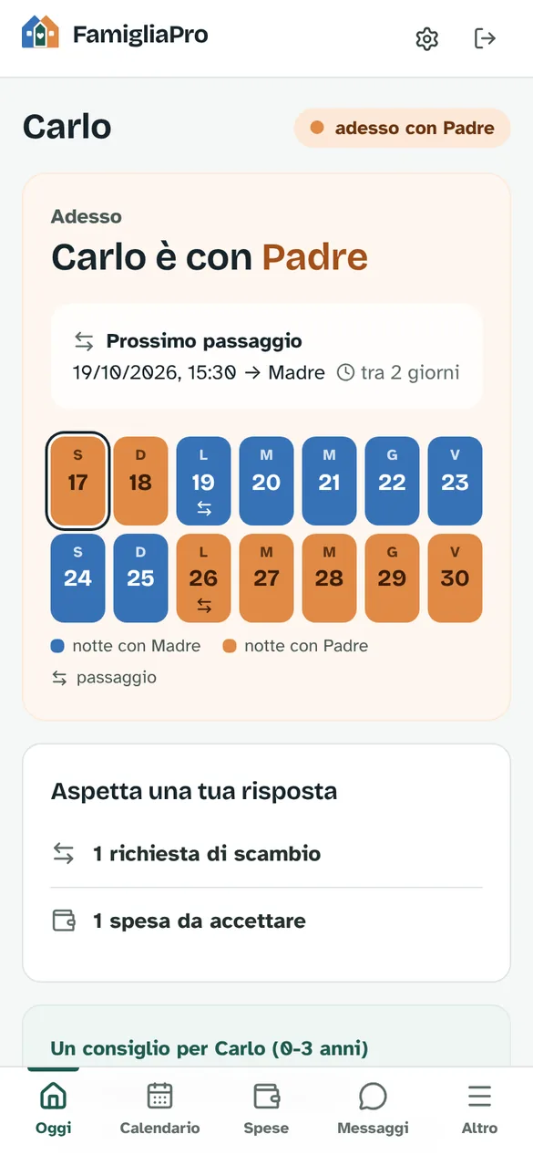 Schermata Oggi: con chi è il figlio, il prossimo passaggio, le due settimane colorate